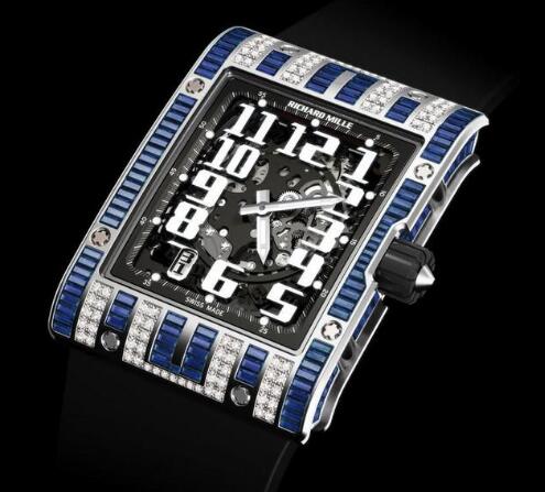 Replica Richard Mille RM 016 WHITE GOLD Blue BAGUETTE SAPPHIRE SET Watch